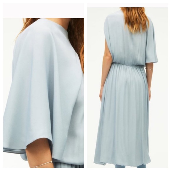 NWT! ZARA Collection STUDIO CAPE LAYERED DRESS LIMITED EDITION LIGHT BLUE - Picture 2 of 9